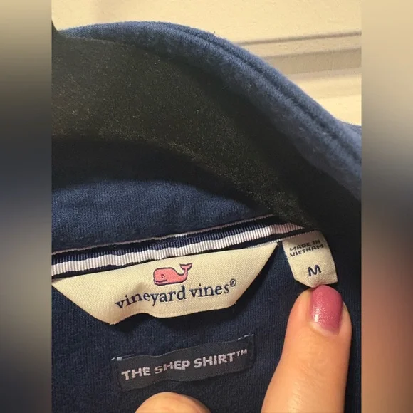 Vineyard Vines Blue Quarter-Zip Pullover - Picture 2 of 5